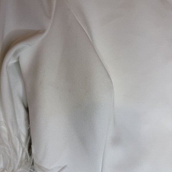 NEW Adrianna Papell Feather Cuff Bell Sleeve Dress Ivory Size US 2 [jb] - Picture 12 of 12